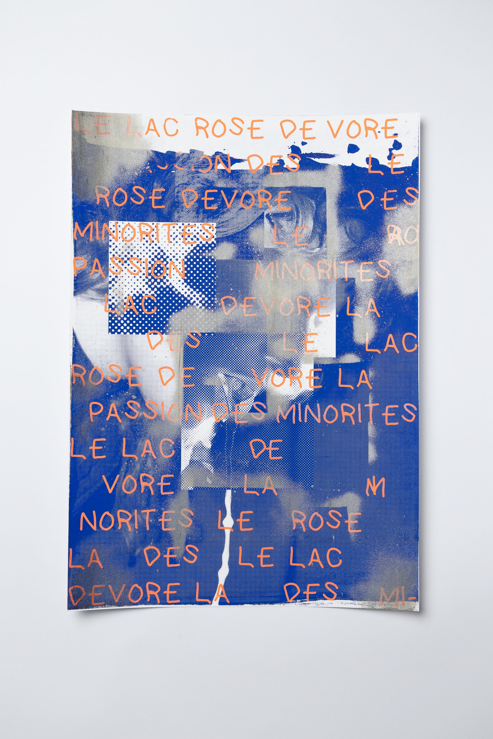 Concrete Love collective exhibition, silkscreen poster created by CEPV photography students