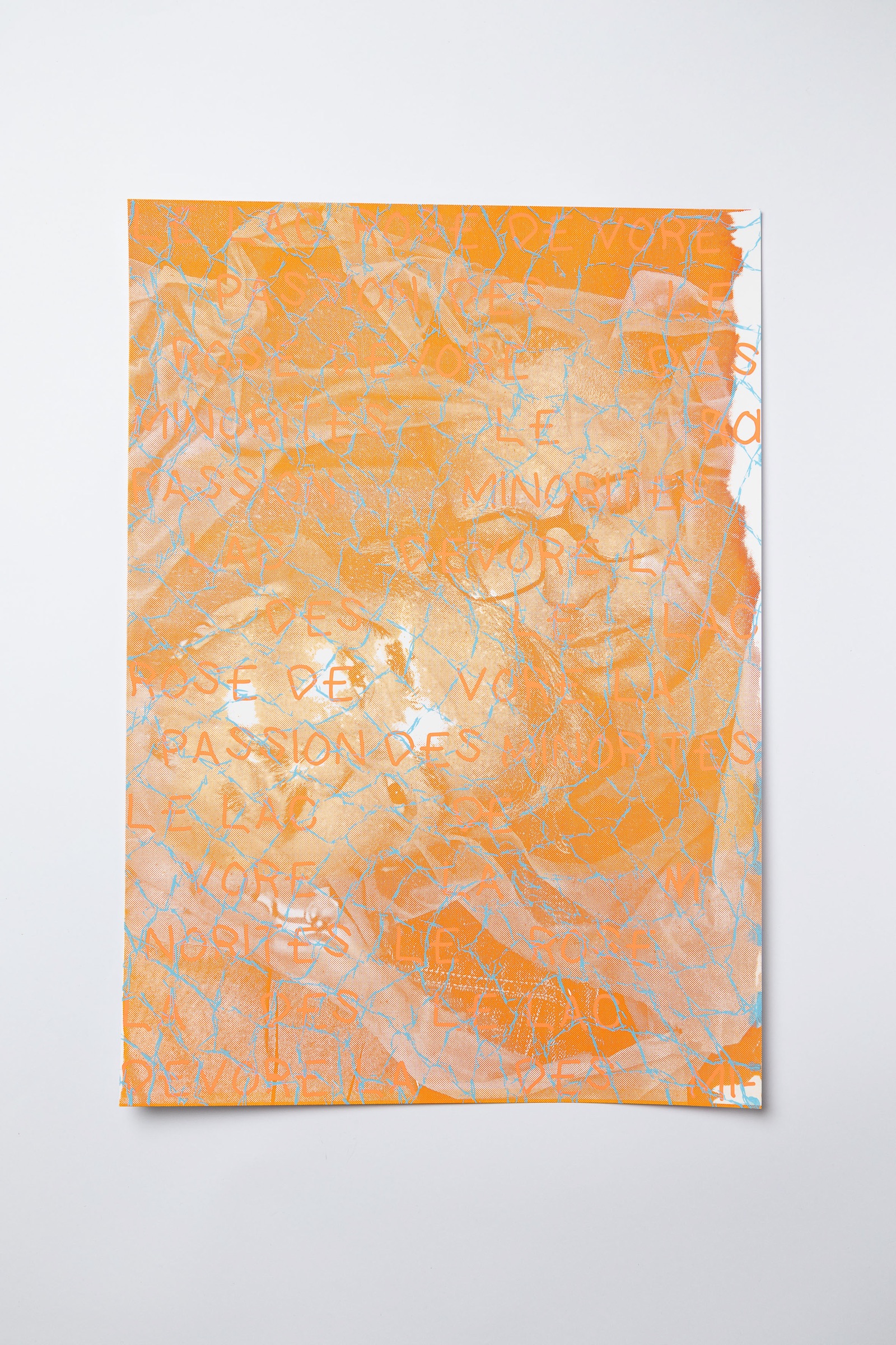 Concrete Love collective exhibition, silkscreen poster created by CEPV photography students
