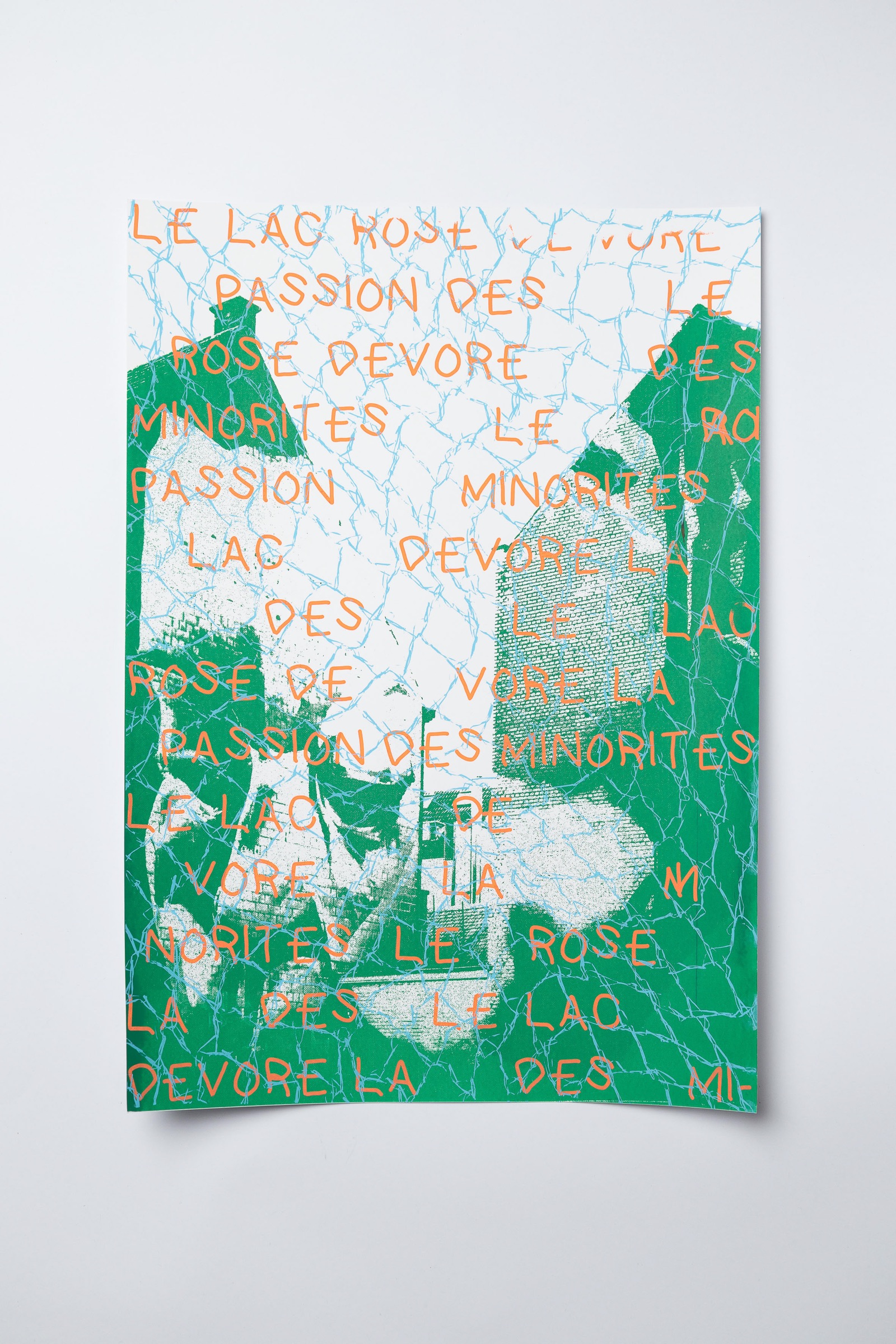 Concrete Love collective exhibition, silkscreen poster created by CEPV photography students