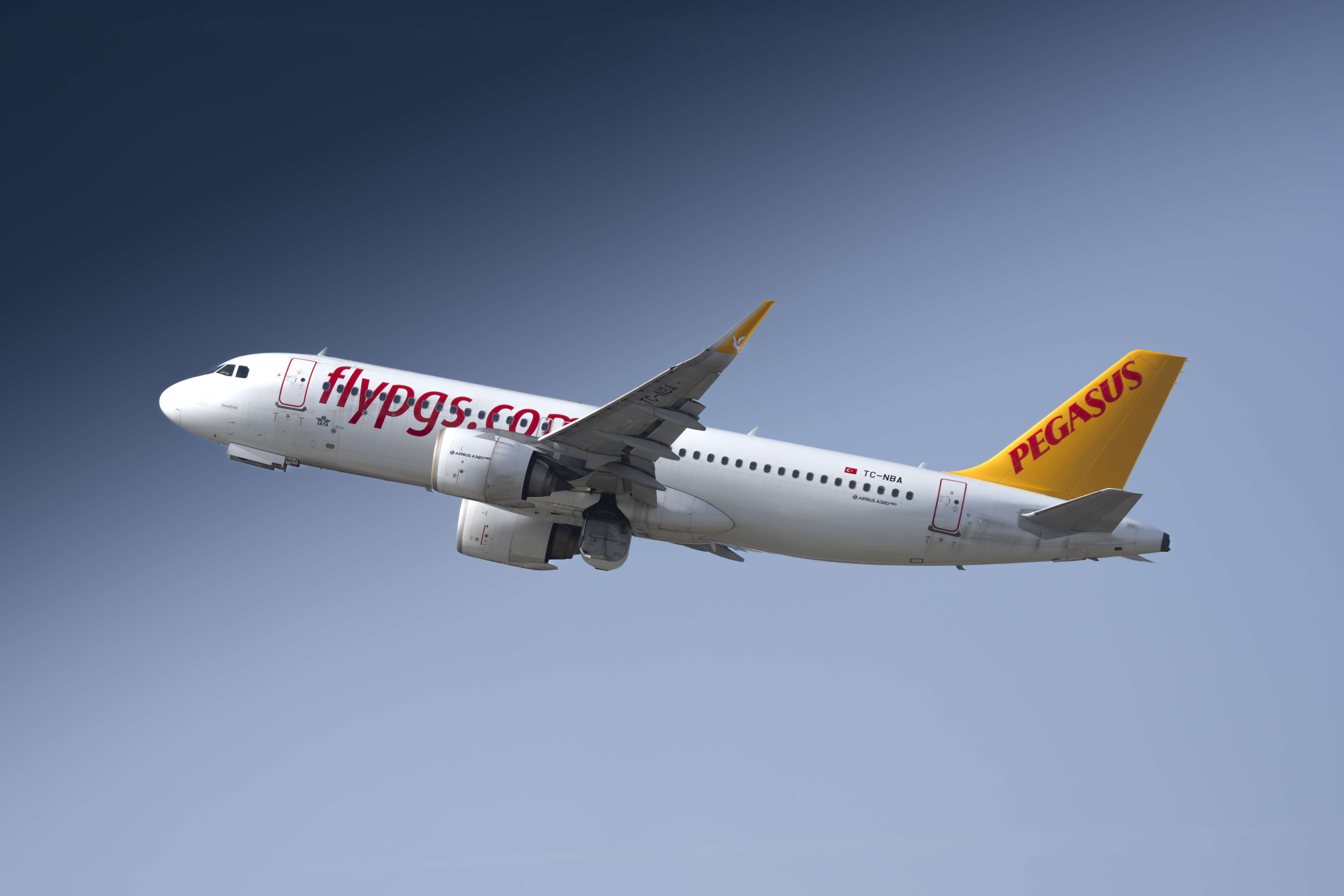 Airplane in the sky of geneva