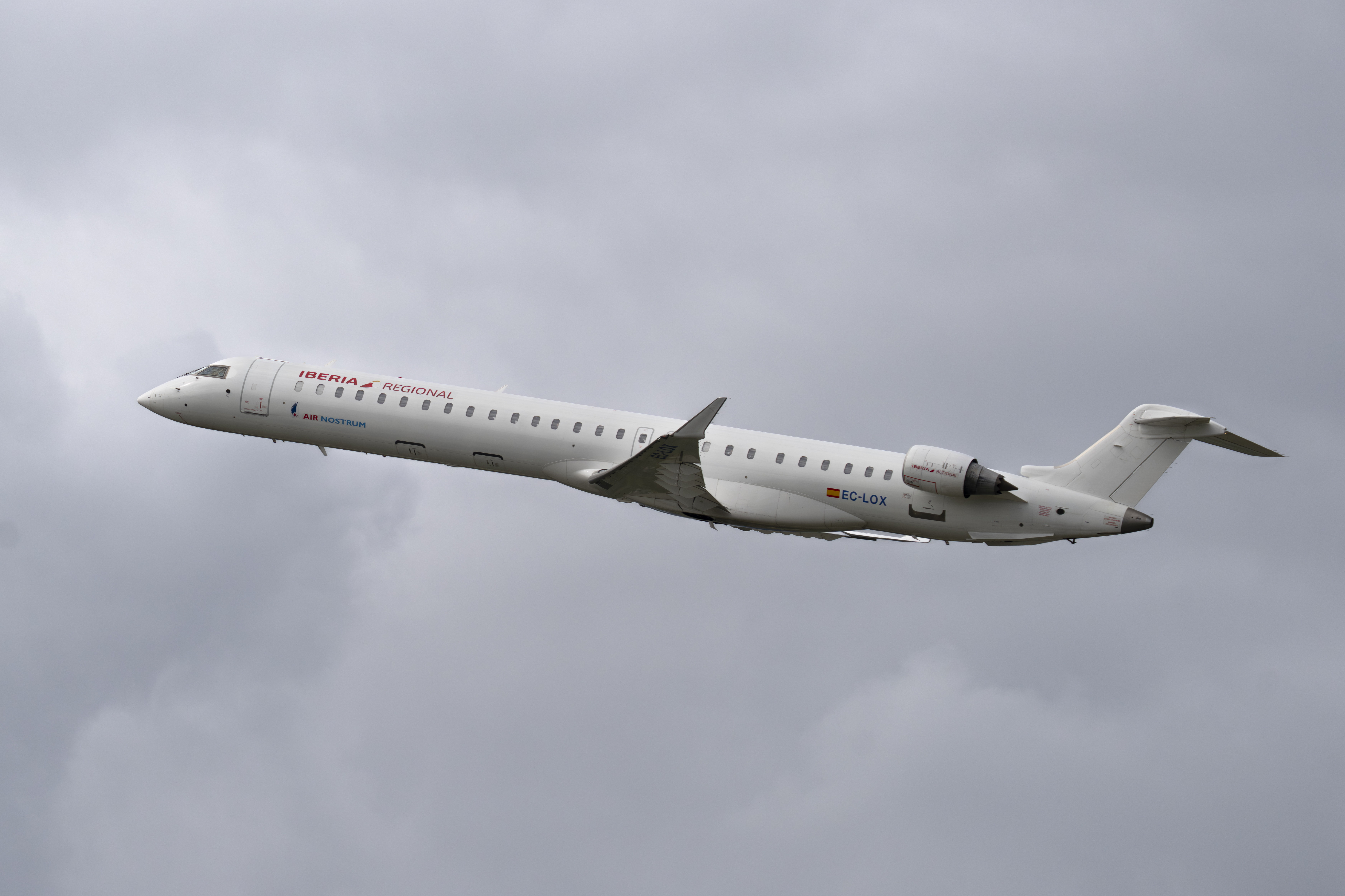 Airplane in the sky of geneva