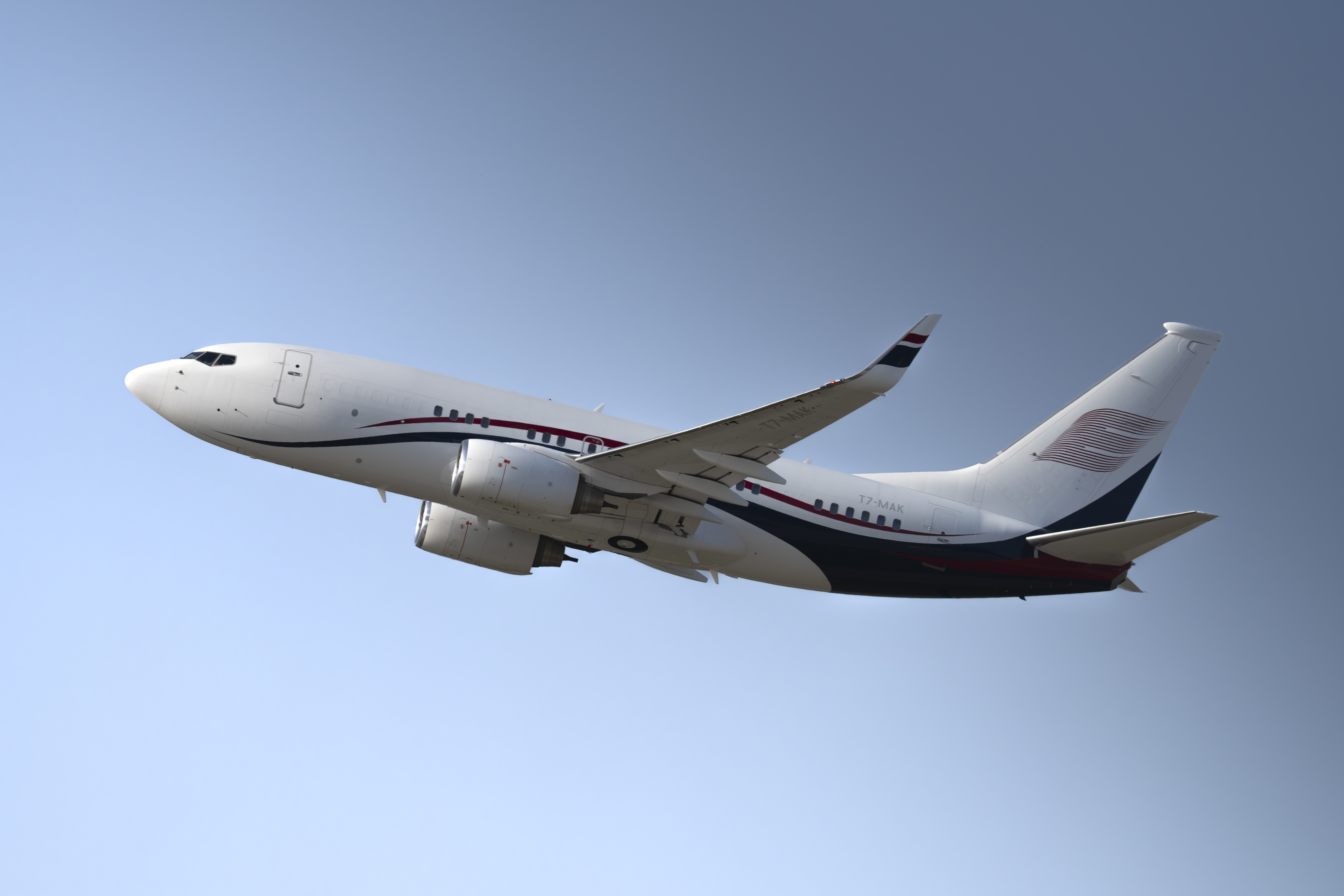 Airplane in the sky of geneva
